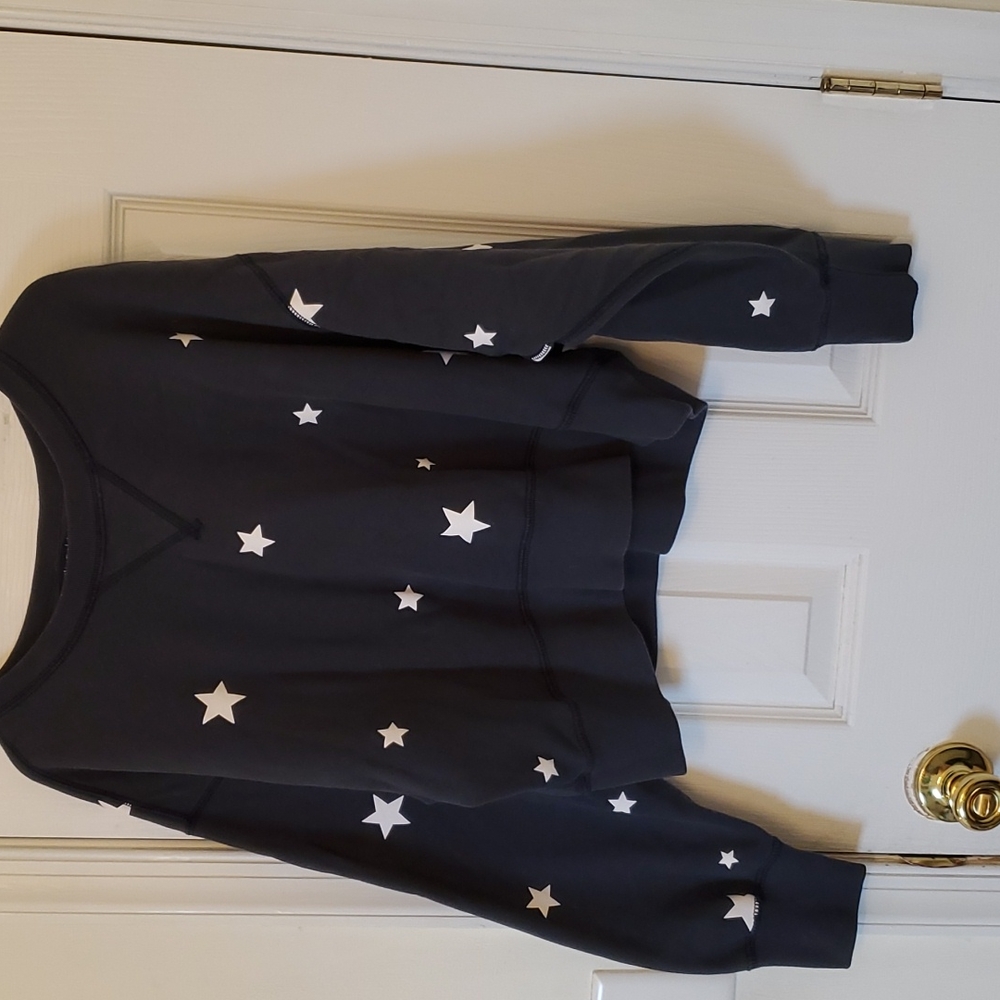 Blue star crop sweater A&F